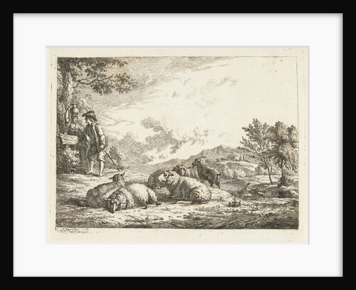 Shepherd and milkmaid in conversation by Frédéric Théodore Faber