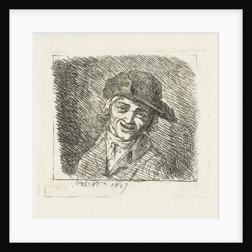 Smiling man with hat by Frédéric Théodore Faber