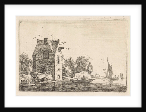 High building on the waterfront by Anthonie Waterloo