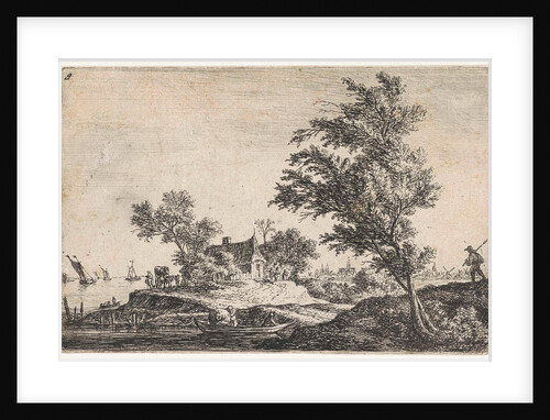 House on the waterfront by Anthonie Waterloo