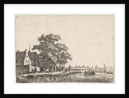 Church on the water, Anthonie Waterloo, Basan et Poignant by Pierre François Basan