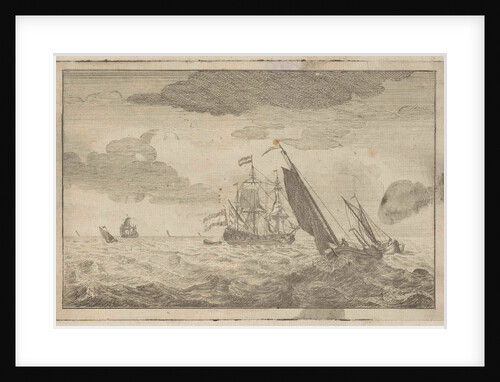 Choppy sea with a three-master by Adam Silo