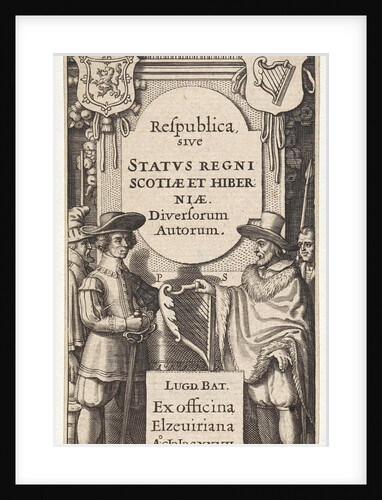 Two men with a harp by Abraham Elzevier I