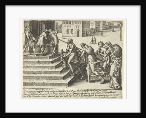 Who litigates must be shameless, patient and rich by Hendrick Goltzius