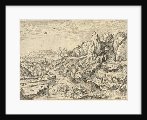Abraham and Isaac on the road to the place of sacrifice by Matthys Cock