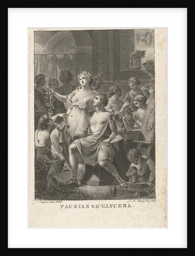 Pausias and Glykera by Lambertus Antonius Claessens