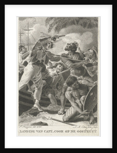 Captain Cook landed in New Holland (Australia) by Lambertus Antonius Claessens