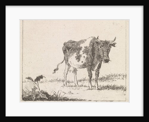 Cow standing in pasture by Johannes Christiaan Janson