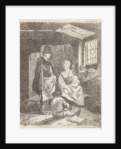 Family in interior by Johannes Janson