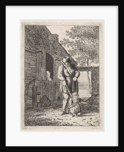 Farmer with child leash by Christina Chalon