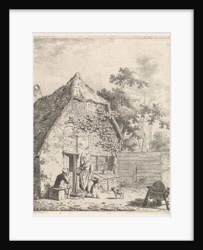 Farmers in conversation at the farm by Johannes Christiaan Janson