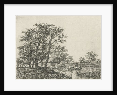 Fishermen in a boat by Hermanus Jan Hendrik van Rijkelijkhuysen