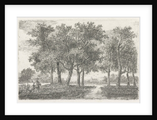 Woman and child with a bag with herbs by Hermanus Jan Hendrik van Rijkelijkhuysen