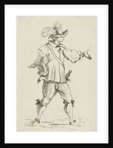 Man with sword over his shoulder by Cornelis Adrianus van Hoogstraten