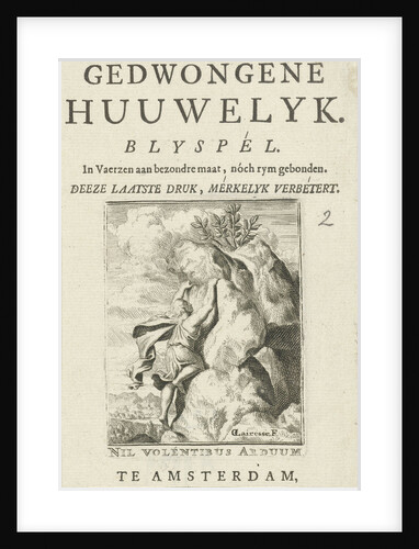 Young man climbing a rock by Anonymous