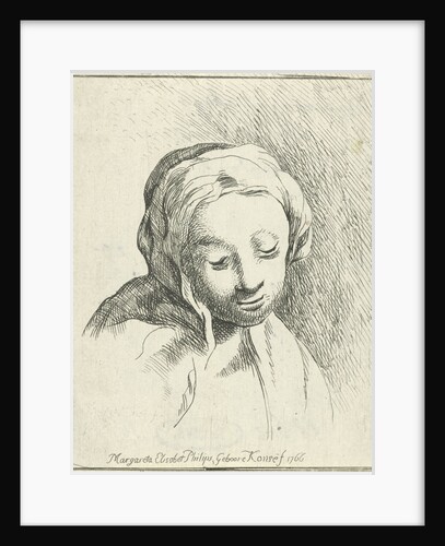 Bust of a woman, with headscarf by Margaretha Elisabeth Konsé-Philips