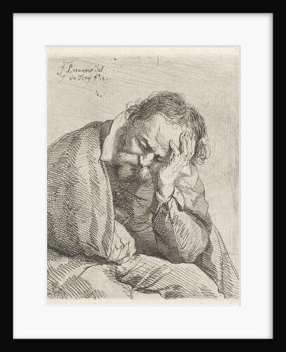 Portrait of sleeping old man by Jan Lievens