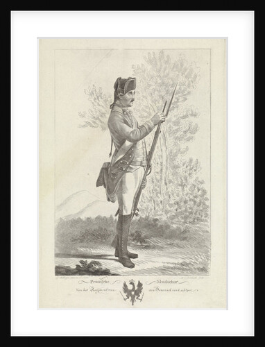 Prussian musketeer with musket and bayonet by Mathias de Sallieth