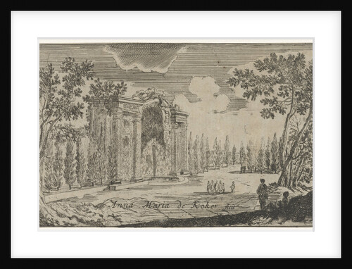 Park view with fountain by Anna Maria de Koker