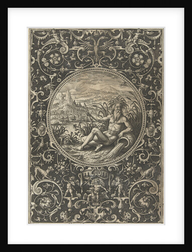 Medallion which a stroomgod by Adriaen Collaert