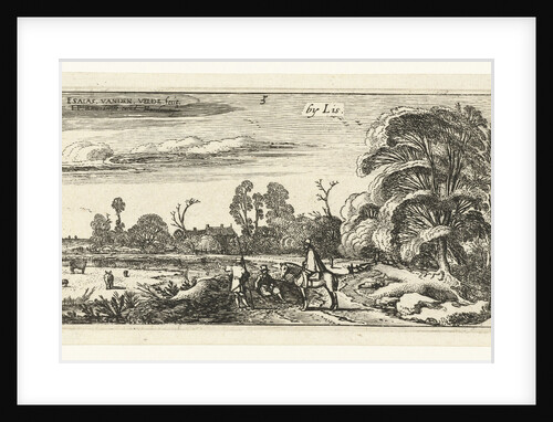 Horseman and walkers on a road near Lisse by Esaias van de Velde