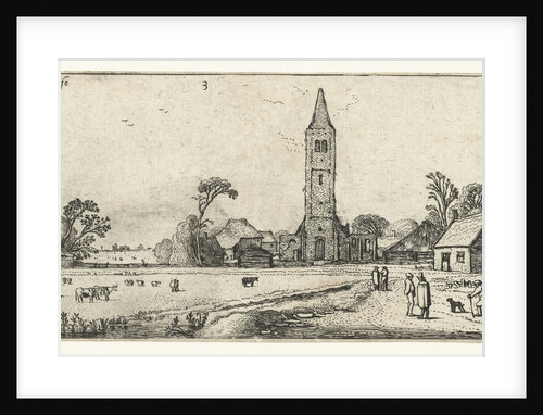 Hikers on a path to Spaarnwoude, The Netherlands by Johannes Pietersz. Berendrecht