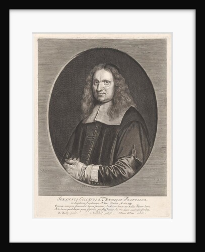 Portrait of Johannes Cocceius with gloves by Johannes de Ram