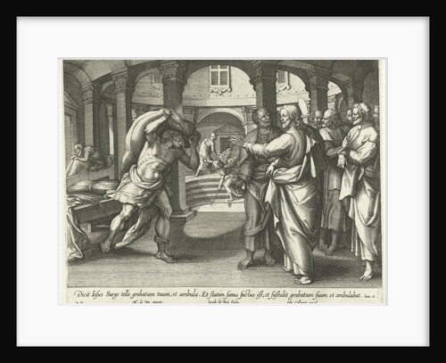 Healing of the man at the pool of Bethesda by Adriaen Collaert