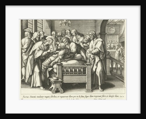 Healing the mother of Peter by Adriaen Collaert