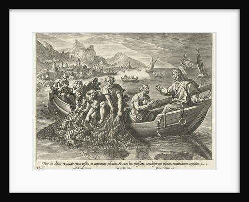 Miraculous fishing by Adriaen Collaert