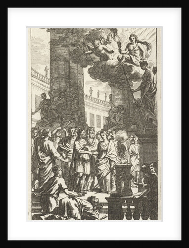 Honey moon scene with priest and audience by Zacharias Webber II