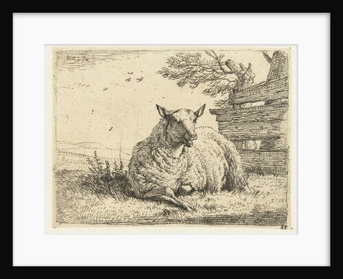 Sheep on a fence by Karel Dujardin