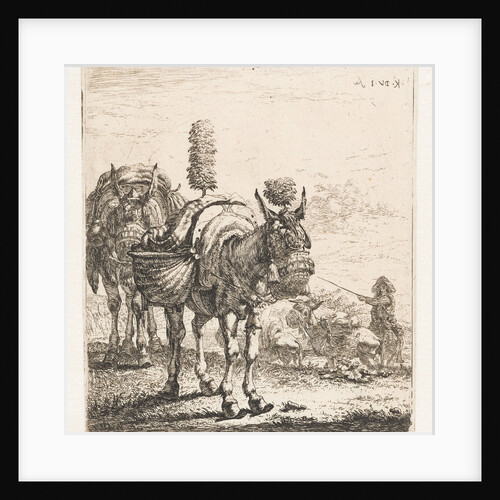 Two mules by Karel Dujardin