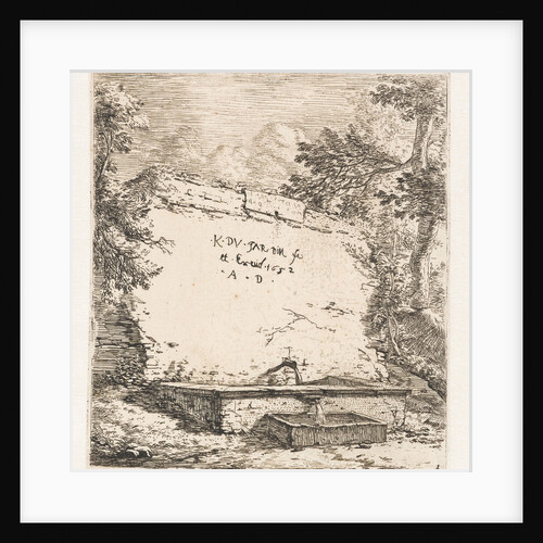 Title print with wall fountain by Karel Dujardin