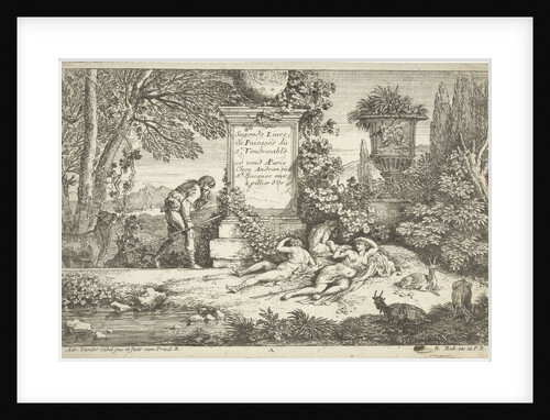 Sleeping shepherdesses by Adriaen van der Kabel