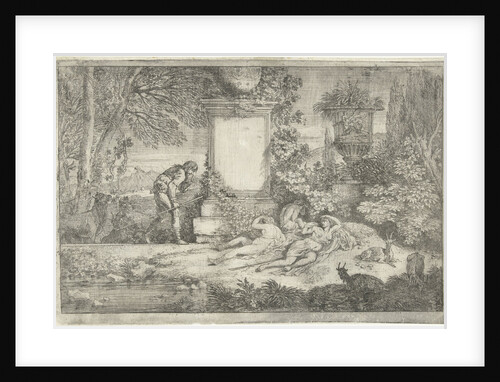 Sleeping shepherdesses by Adriaen van der Kabel