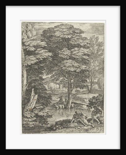 Herd at the foot of the tree by Adriaen van der Kabel