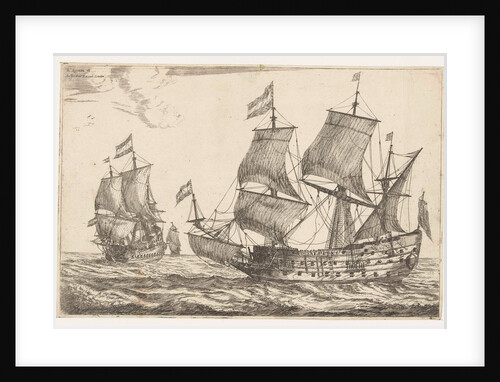 Two large warships by Reinier Nooms