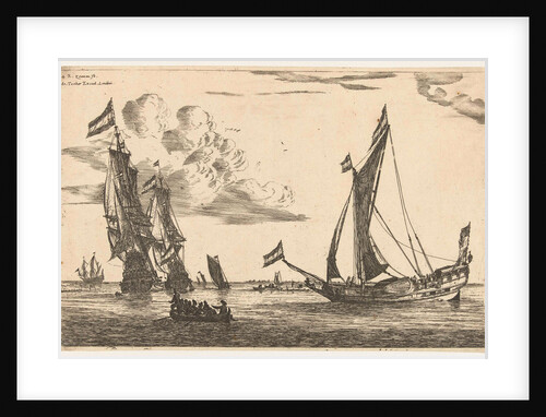 Two warships and hunting by Arthur Tooker