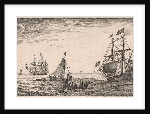 Ships at sea by Jan Houwens I