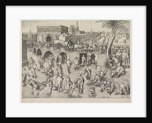 Skating at the Sint-Jorispoort Antwerp Belgium by Hieronymus Cock
