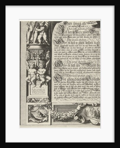 Moses and Aaron with the Tablets of the Law (leaf left) by Gerard Valck