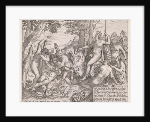 Allegorical cartoon which the personifications of Truth and Time reveal the nest where the pope hatching all kinds of conspiracies by Pieter van der Heyden