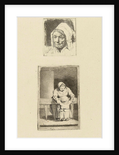 Female Head and maid with grandchild by Marie Lambertine Coclers
