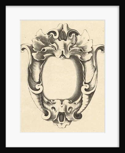 with two masks Cartouche by Frederik de Wit