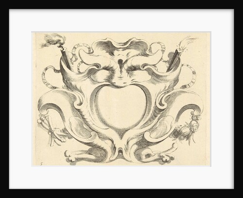 Broad lobe cartridge with heart-shaped compartment by Johannes Lutma II