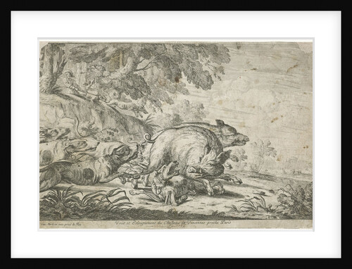 Wild boar hunt by Jacques Van Merle