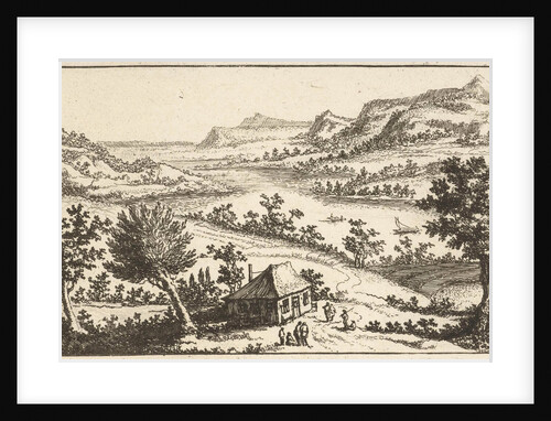 House on the banks of a river by Jan van Almeloveen