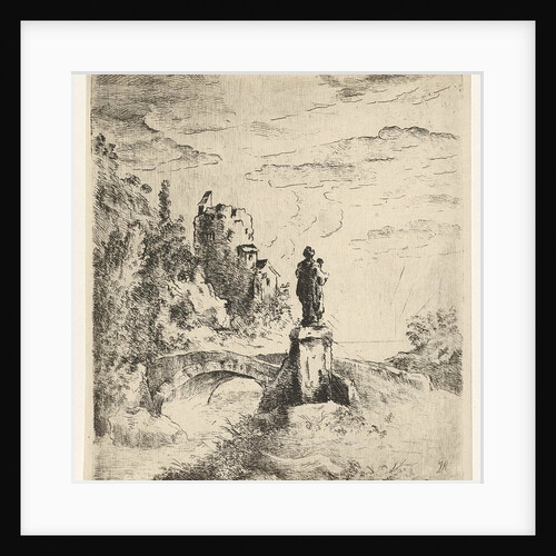 Bridge with statue by Reinierus Albertus Ludovicus van Isendoorn à Blois