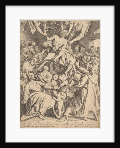 Cripple lowered through the roof to Christ by Abraham van Waesbergen